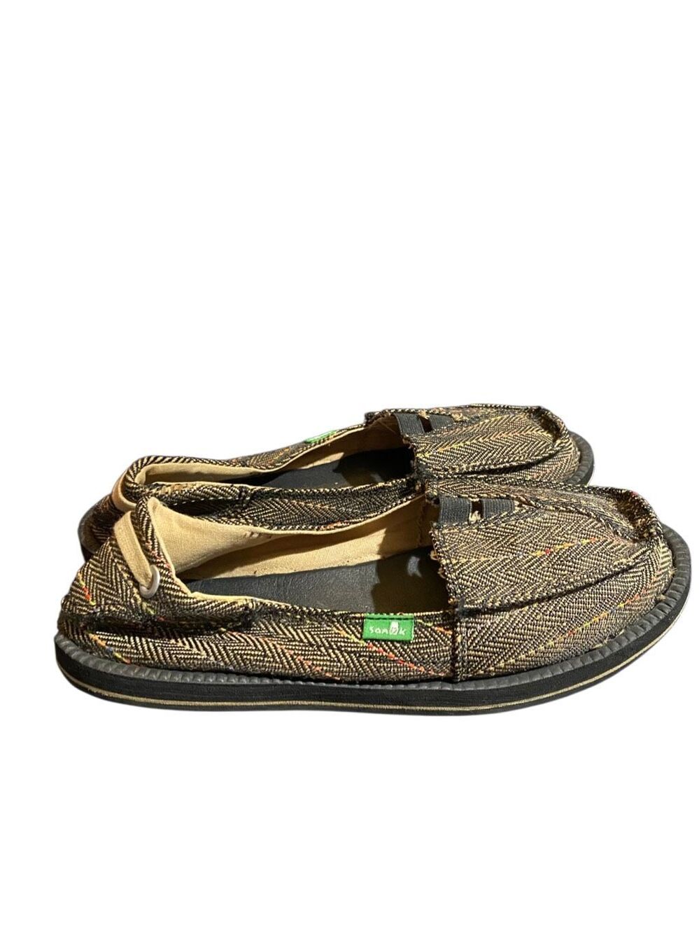 Sanuk Rasta striped surf vagabond slip on flats 6